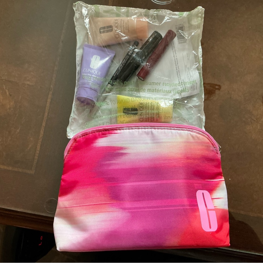Clinique Makeup and bag